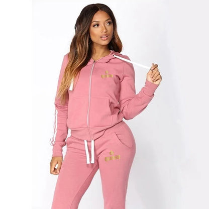 2025 Autumn New Women Comfortable Casual Tracksuits 2 Piece Sports Outfits Long Sleeve Tops and Long Pants Suit  Sport Set