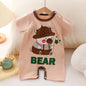Newborn Baby Boy Girl Letter Print Bodysuit Jumpsuit Clothes Outfit Infant Kids Boys Girls DS19