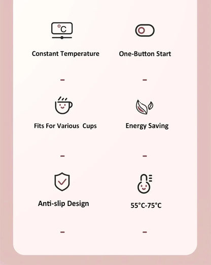 Mug Warmer USB Cup Heater Electric Coffee Milk Tea Water Heating Pad Thermostatic Coasters Cup Warmer for Home Office Mug Heater