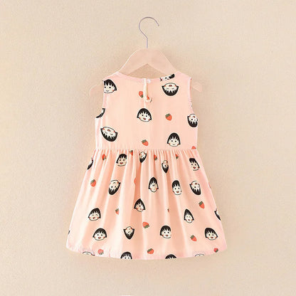 Baby Girls Clothes Summer Dress Flying Sleeve Newborn Infant Dresses Plaid Sleeveless Cotton Newborn Princess Dress Baby Girl