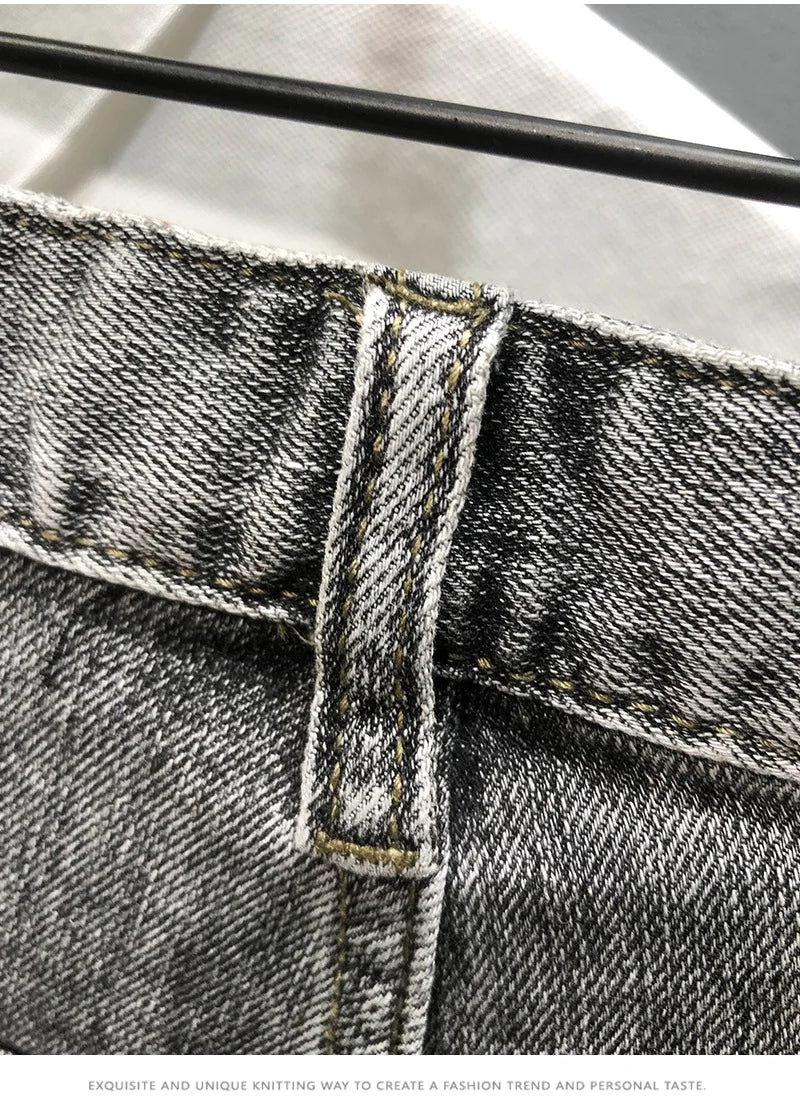 Pants Men Jeans Shorts Hole Streetwear Harajuku Slim Straight Denim Shorts Summer Casual Baggy Ripped Jeans for men clothing