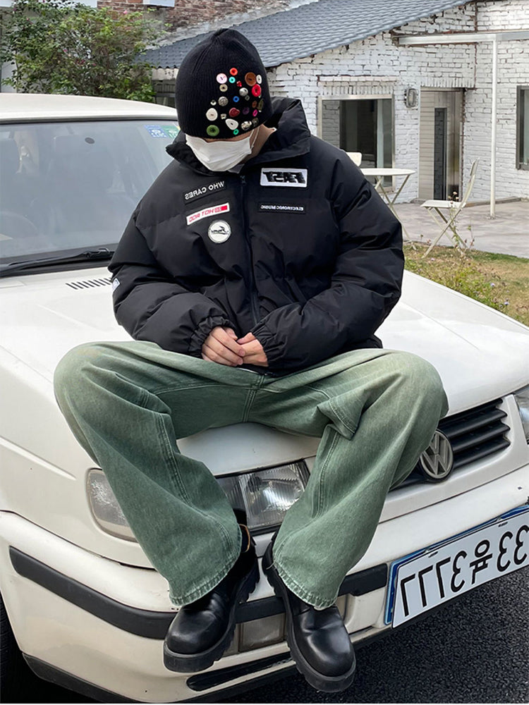 Men Jeans Retro Washed Daily S-3XL Hip Hop Teenagers Fashion Loose European Style Y2K Simple Wide Leg Trousers Vitality Chic