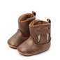 Suefunskry Baby Girl Boy Warm Boots Vintage Style Hollow Out First Walking Shoes Cute Snow Boots Shoes for Winter Fall