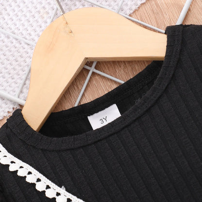 2025 Midi Dress Kids Girl Clothes Summer Short Sleeve Baby Girl Bodycon Dress Party Children Wrap Tight Dress 3 4 5 6 7 8 Years