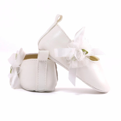 RABEISIR Baby toddler shoes, fashionable rose flower baby girl casual step shoes, light and non-slip, suitable for daily