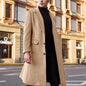 Korean Trend Men's Loose Casual Single-breasted Overcoat Autumn Winter Fashion New Long Sleeve Woolen Long Coat 2025