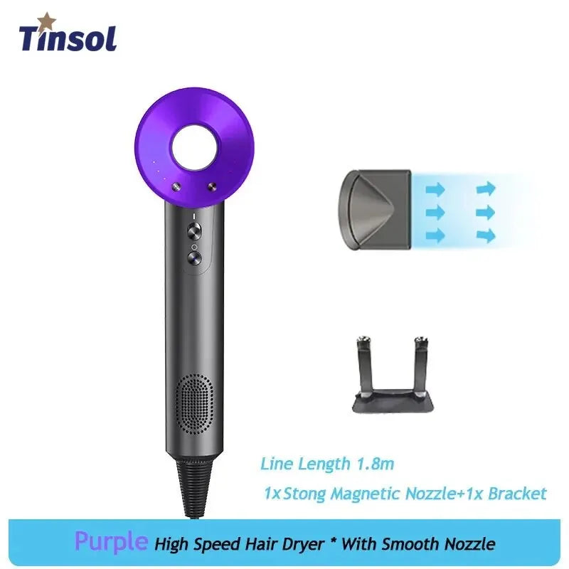 Professional Leafless Hair Dryer Negative Ion Quick Drying Home Powerful 5 Attachment Constant Anion Electric Hair Dryer