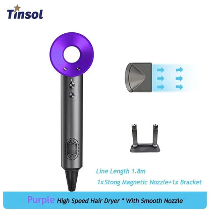 Professional Leafless Hair Dryer Negative Ion Quick Drying Home Powerful 5 Attachment Constant Anion Electric Hair Dryer