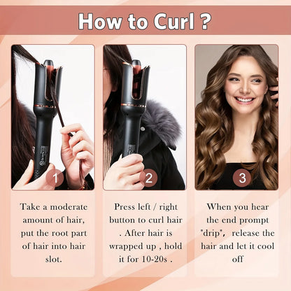 Automatic Hair Curler Auto Hair Curling Iron Ceramic Rotating Air Curler Air Spin Wand Styler Curl Machine Magic Hair Curler