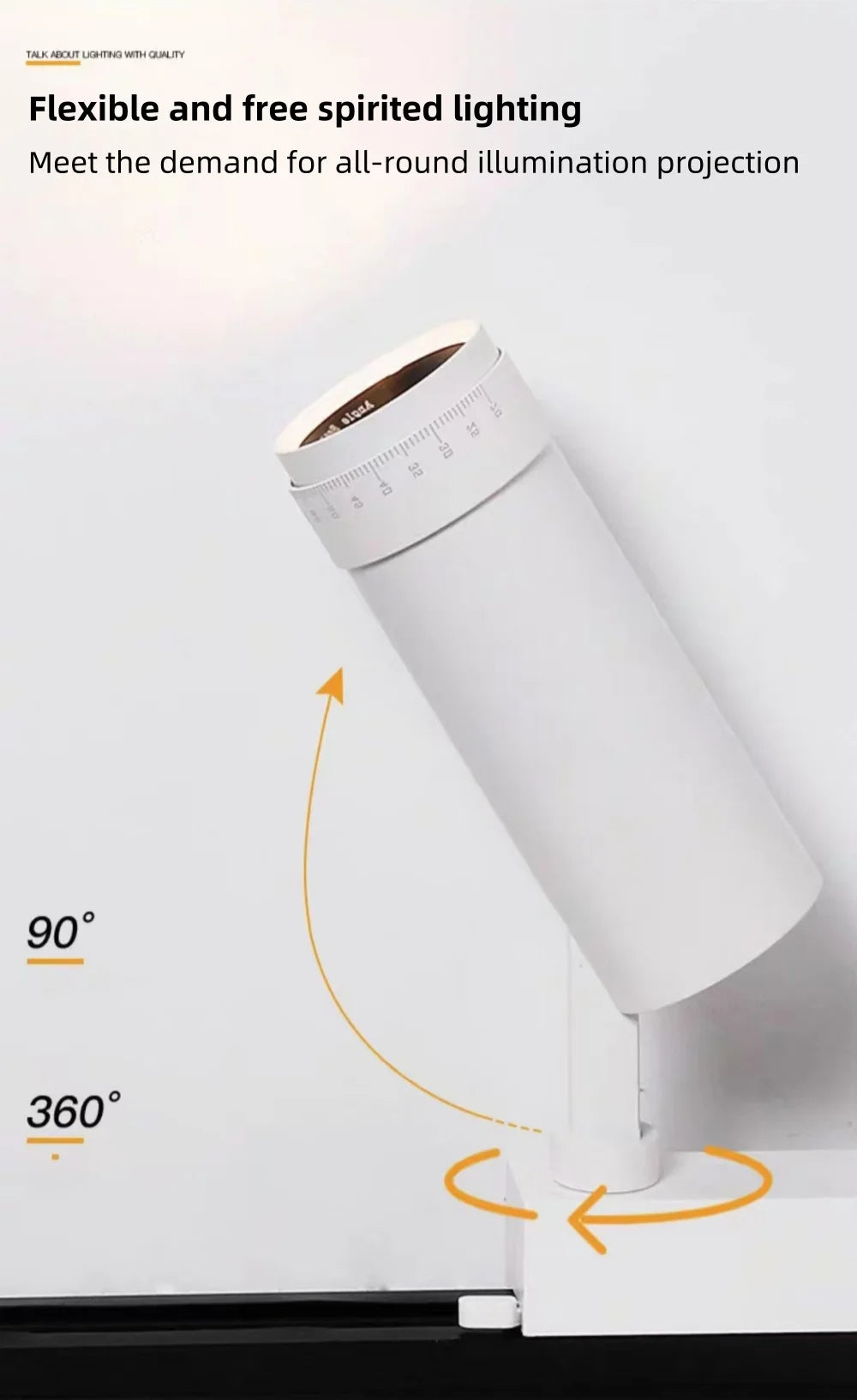 LED Focusing Exhibition Spotlight Shop Gallery Museum Adjustable Angle Wall Wash Light