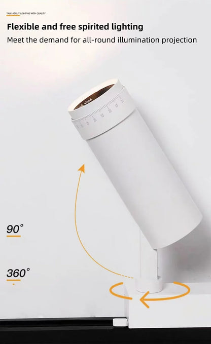 LED Focusing Exhibition Spotlight Shop Gallery Museum Adjustable Angle Wall Wash Light