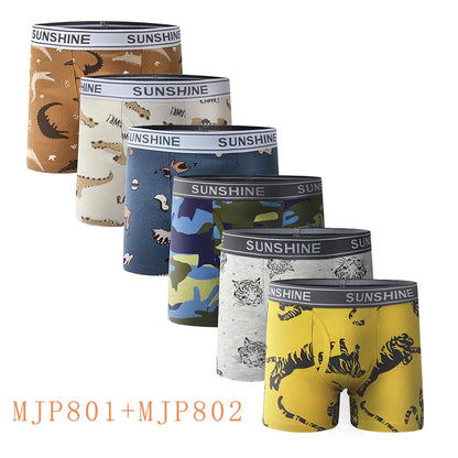 6 Pcs Baby Toddler Boys' Underwear,  100% Cotton Kids Underwear, Little Boys Briefs Soft Dinosaur Boxer Briefs