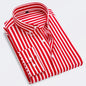 Brand New Men Shirt Male Dress Shirts Striped Men's Casual Long Sleeve Business Formal Plaid Shirt camisa social