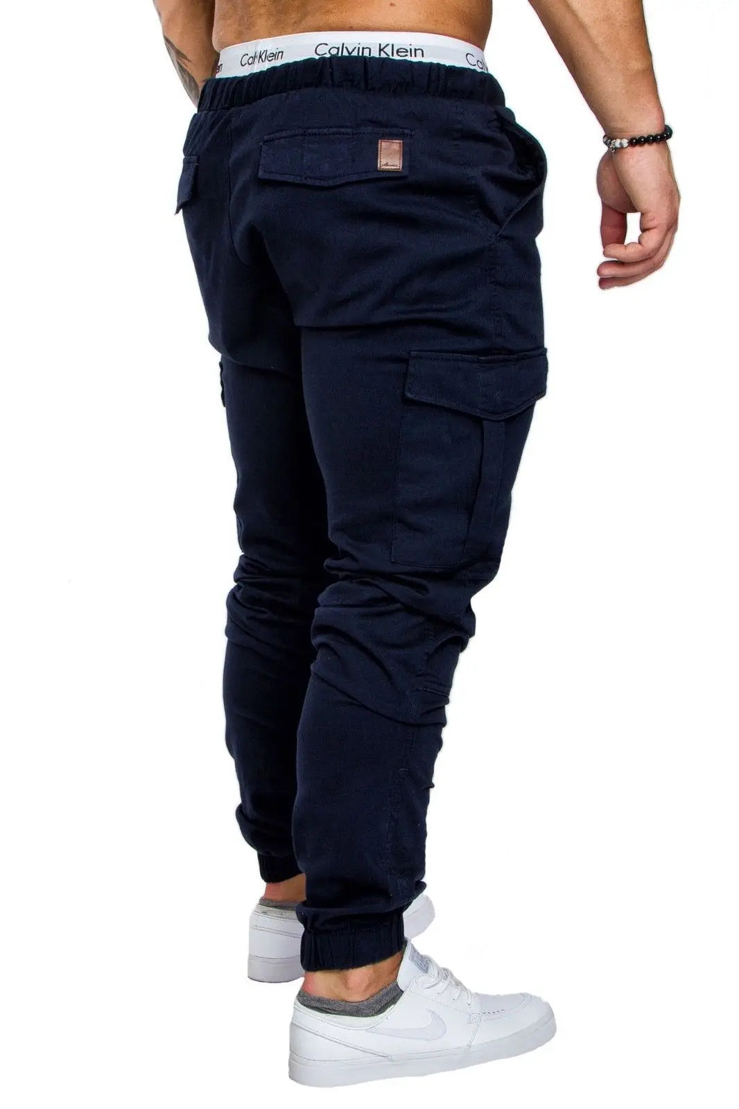 New Men's Casual Work Pants With Multiple Pockets Sports Jogger Pants