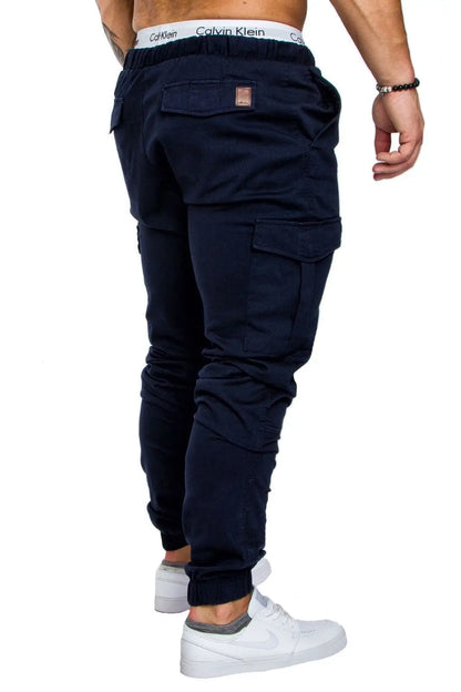 New Men's Casual Work Pants With Multiple Pockets Sports Jogger Pants