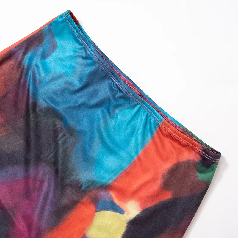 Simenual Harajuku Aesthetics Multi Printed High Waist Long Skirts Women Cyber Y2K Package Hip Skirt Chic Holiday Outfits Slim