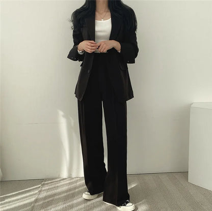 Fall Fashion Long Sleeve Blazer Mujer Pant Sets Blazers Women 2025 Casual Women's 2 Piece Outfit Set Suits Outwear