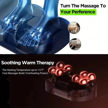 Smart Electric Leg Massager Heating Foot Therapy Hot Compression Shiatsu Kneading Roller Calf Muscle Relaxation Foot Spa Machine
