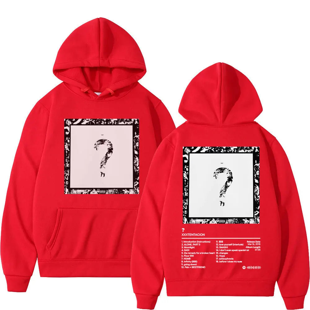 Rapper XXX Music Album Double Sided Print Hoodie High Quality Fashion Oversized Pullovers Men Women Trend Hip Hop Sweatshirts
