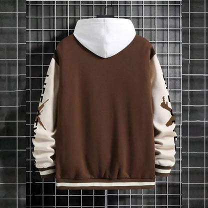 2025 New Jacket Coat Letter Printed  Wear Men Baseball Jacket Casual Long Sleeve Stand Jackets Men's Coats Sweatshirts Outerwear