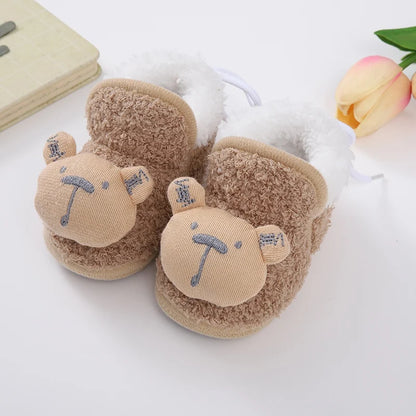 Winter Snow Baby Boots Newborn Toddler Warm Boots Winter First Walkers Baby Girls Boys Shoes Soft Sole Cute Cartoon Snow