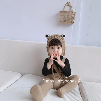 Baby Cute Knitted Tights Boys Girls Pantyhose Casual Suspender Tights Infant Toddler Autumn Spring Leggings Solid Color Clothing
