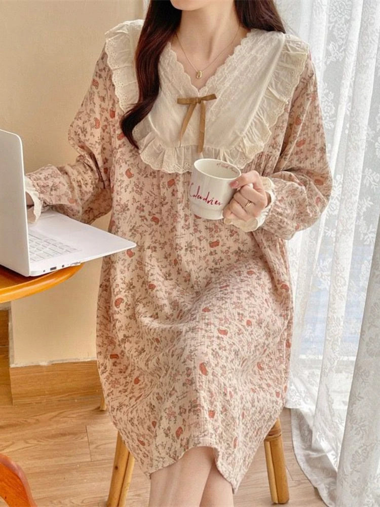 Pajama Sets Women Comfortable Daily Print Design Sweet Autumn Popular Attractive Ulzzang V-Neck Students Holiday Elegant Trendy