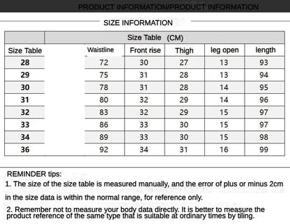 Korean Style Clothes Men's Denim Jeans with Elastic Waistband Drawstring for Washed Autumn Casual Stretch Jeans Male