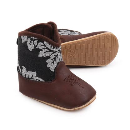 Baby Boots Made Of Soft PU and High-quality Cotton 2024 New Autumn and Winter Short Boots With Rubber Soles and Anti Slip Baby