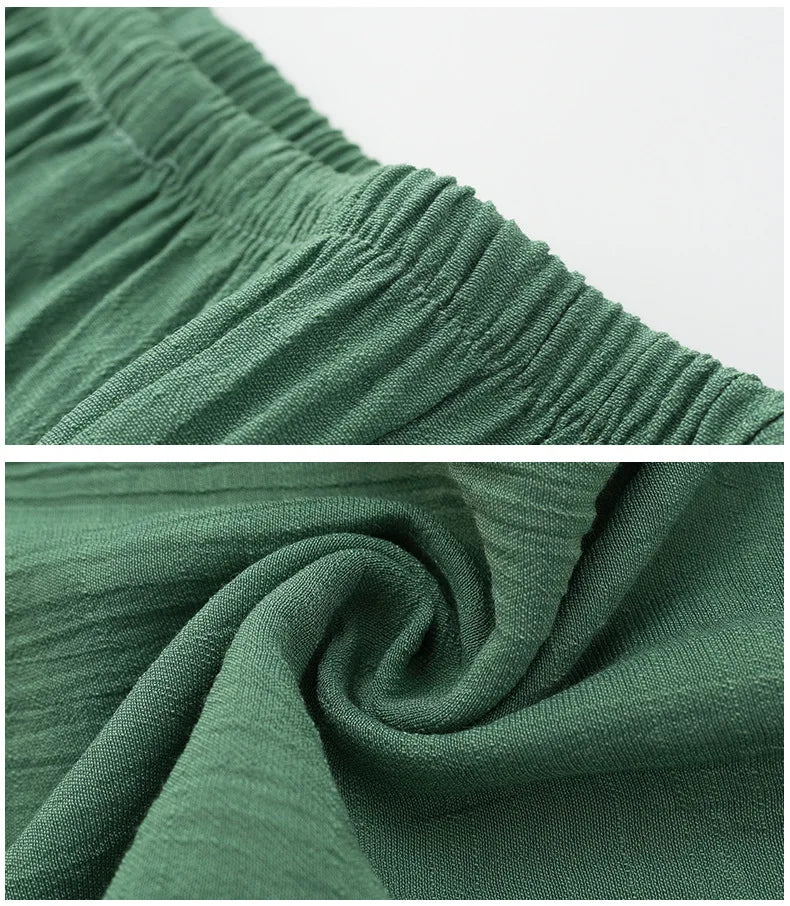 Summer Women Clothing Middle Aged Mother Short Sleeved Cotton Linen Sleepwear Set Printed Large Size Grandma Pajamas Suit 4XL