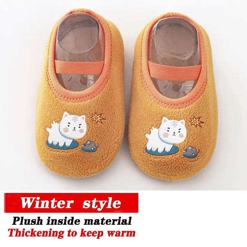 Baby Non-slip Socks Children Indoor Warm Floor Shoes Boys and Girls Toddler Shoes Amusement Park Kindergarten Non-slip