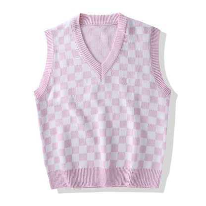 Men Knit Sweater Vest ins sweater vest Korean fashion clothes