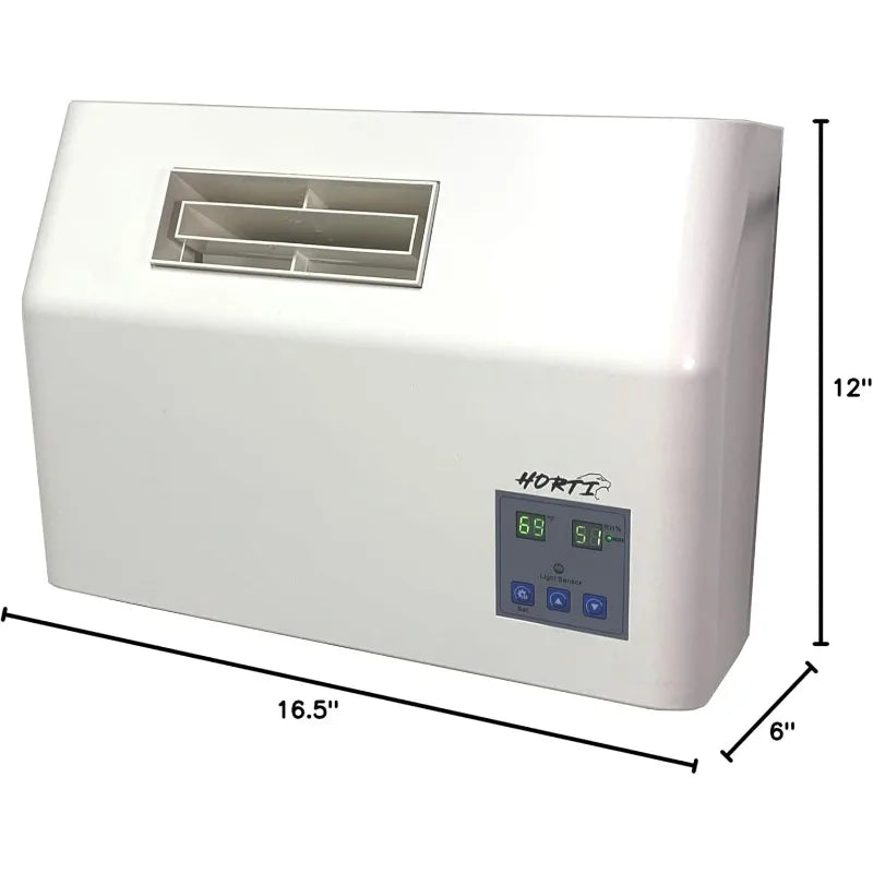 Horticat U80Pro Ultrasonic Mist 80 Pint Per Day Direct Connect Water Line Commercial Humidifier with Day/Night Modes, Humidistat