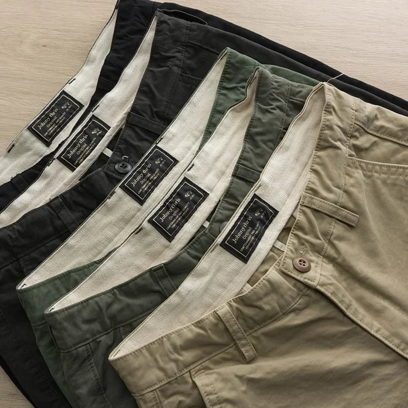 DAILOU  Workwear Pants, Summer Texture, Washed Shorts,  Japanese Style Solid Color Trend, Versatile Slim Fit Capris