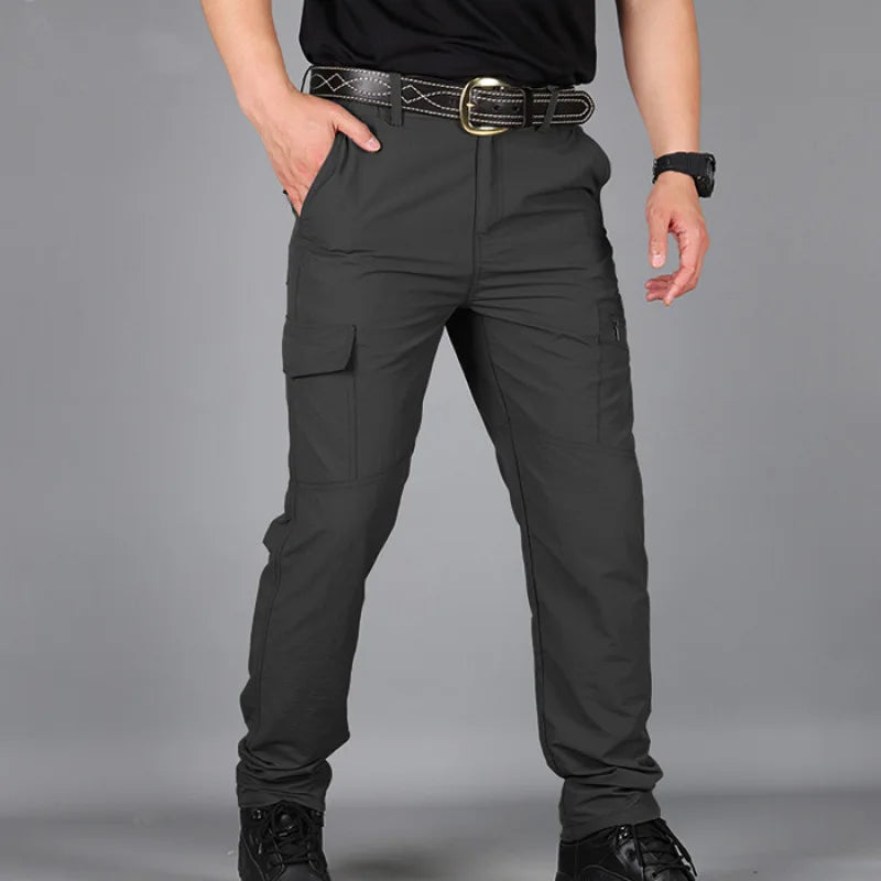 Men City Pants Cargo Trousers Multi-pocket Waterproof Wear-resistant Casual Training Overalls Clothing