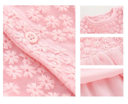 New Born Baby Girl Dress Clothes Christening Dress Classic Infant Baptism Wedding Tulle Dress for Spring Summer 0 3 6 Months