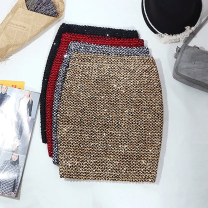 Sequin Skirt with sequins for women Summer style beach short Sequined Skirt Belly Dancer Costume  Sexy High Waist Sequins skirt