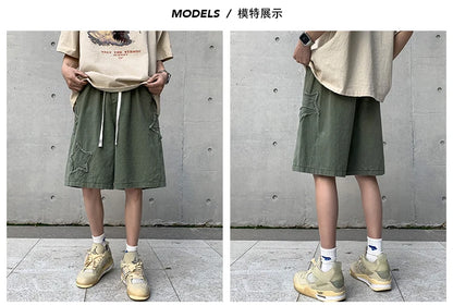2025 Summer Shorts Men Loose spodenki meskie Vintage Denim Basic Simple Hot Sale High Waist Leisure Ulzzang Streetwear Short