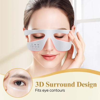 Electric 3D Eye Beauty Device with 3 Modes - Eye Vibrator Massage & 36 LED Light Therapy for Gentle Fatigue Relief And Dark Circ