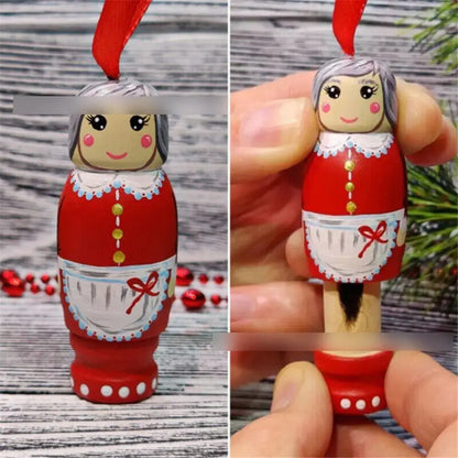 Christmas Novel DIY Funny Santa Ornament Holiday Hanging Christmas Tree Decoration Party Decors