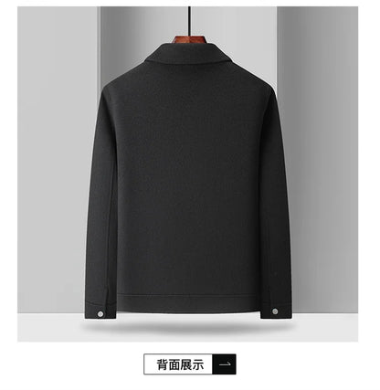 2025 Autumn/Winter New Double sided Woolen Coat High end Fabric Korean Edition Fashion Pure Handmade Woolen Coat Work Style