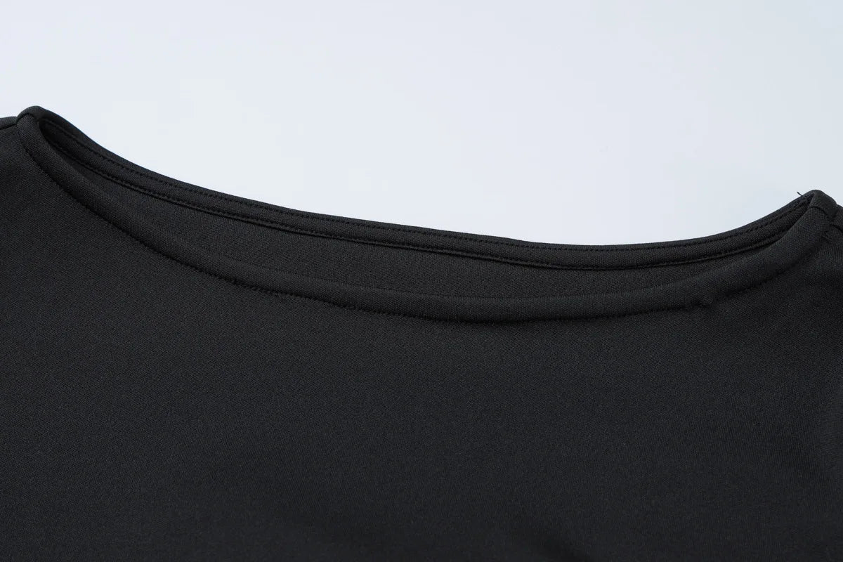 New Knitted Ruffle High Waist Mini Dress Women's Sexy Slim Long Sleeve Short Skirt Bodycon Dress Fall Luxury Crochet Clothes