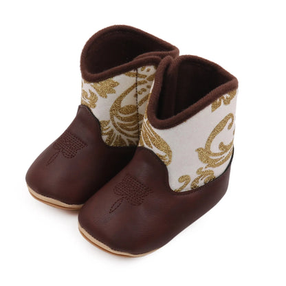 Baby Boots Made Of Soft PU and High-quality Cotton 2024 New Autumn and Winter Short Boots With Rubber Soles and Anti Slip Baby