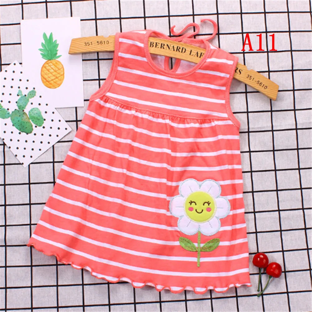 Hot sale Cotton Romper Dress Baby Girls Sister Kids Dresses Cotton Newborn Cestume Regular Sleeveless A-Line Girl Dresses