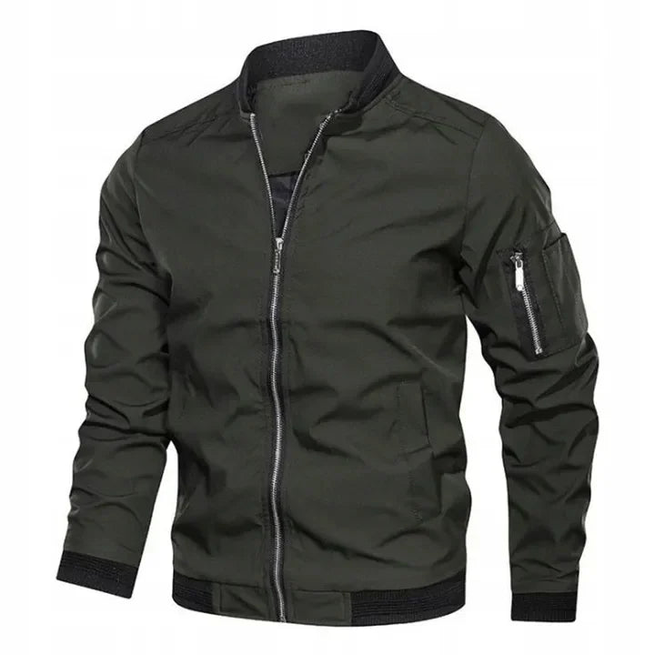 Men's Cargo Zippered Jacket, Men's Casual Street Multi Pocket Work Jacket, Slim Fit Pilot Baseball Suit, Men's Clothing