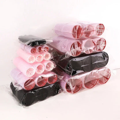 6pcs Hair Rollers Heatless Hair Curlers No Heat Hair Bangs Volume Self-adhesive Hook Curlers DIY Styling Tools & Accessories