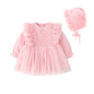 New Born Baby Girl Dress Clothes Christening Dress Classic Infant Baptism Wedding Tulle Dress for Spring Summer 0 3 6 Months