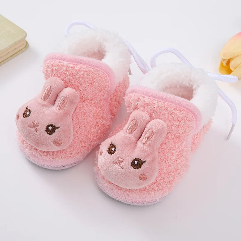 Winter Snow Baby Boots Newborn Toddler Warm Boots Winter First Walkers Baby Girls Boys Shoes Soft Sole Cute Cartoon Snow