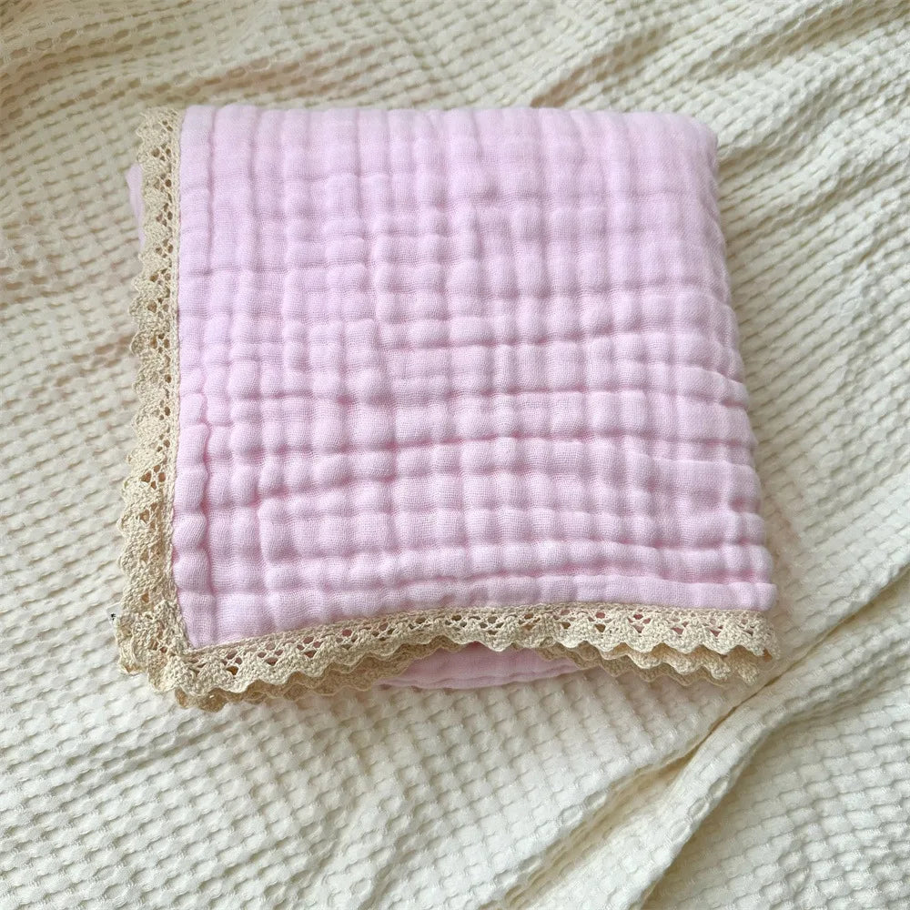 Baby Blanket Newborn 6 Layers Muslin Swaddle Wrap Soft Toddler Kids Bath Towel Infant Baby Crib Stroller Receiving Blankets
