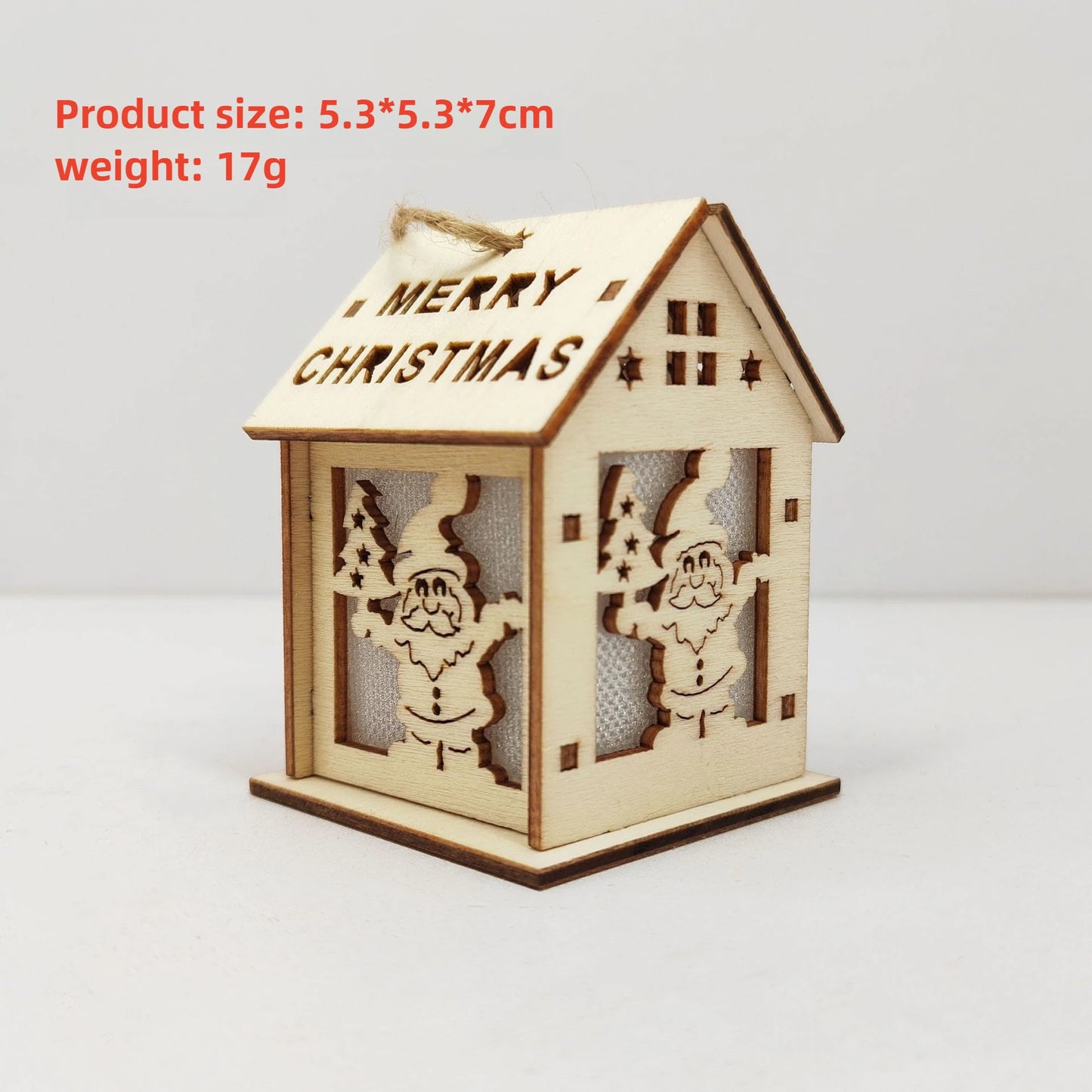 New Holiday Wooden Decorations for Christmas Houses, Wooden Cabin Ornaments, Handmade Wooden Crafts, Christmas Ornaments